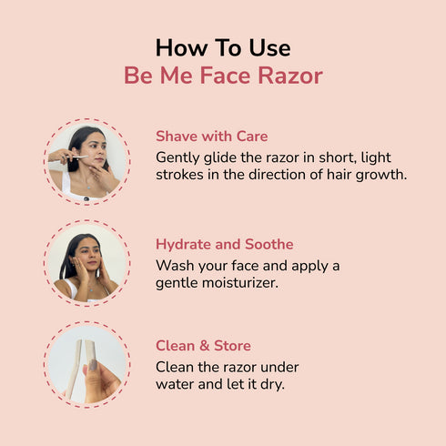 Face Razor For Women- 3 Razors
